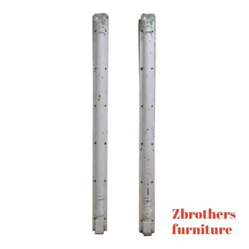 Pair Antique Victorian Cast Iron Corinthian Fluted Column Architectural Salvage
