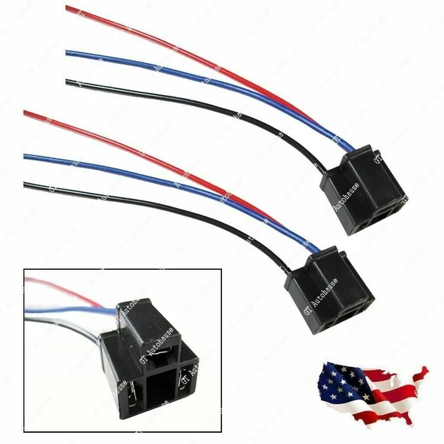 2pcs H4 9003 HB2 Female Headlight Repair Wiring Socket Extension Harness 2pcs H4 9003 HB2 Female Headlight Repair Wiring Socket Extension Harness