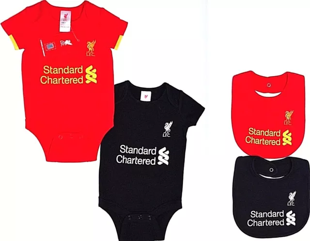 Liverpool Fc  Champions League Babies Body Pram Suit Baby Grow Vests X2 Lfc