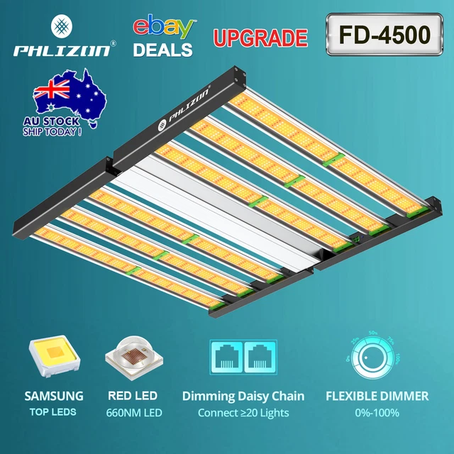 PHLIZON FD4500 LED Grow Light Bars Dimmable Full Spectrum CO2