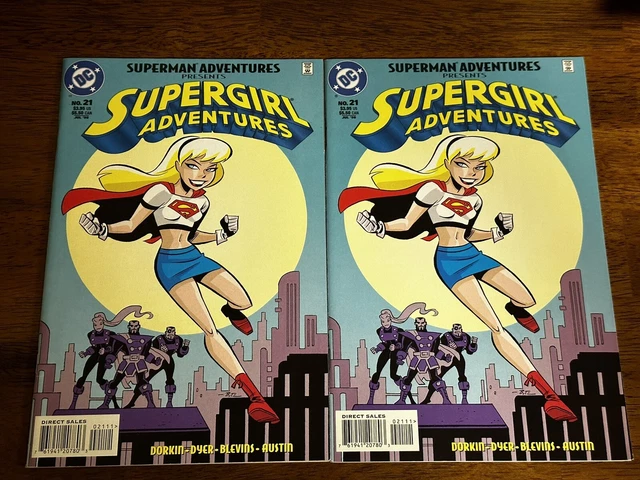 DC Comics Superman Adventures #21 - 1st Animated SUPERGIRL (2 COPIES) NM / NM+