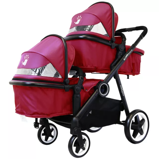 Twin Baby Toddler 3in1 Me&You Tandem Double Pram System New +Raincovers by Isafe