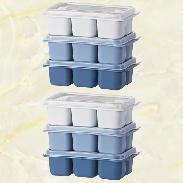 6 pz ciotola per cubetti di ghiaccio con coperchio contenitore per cubetti di ghiaccio silicone