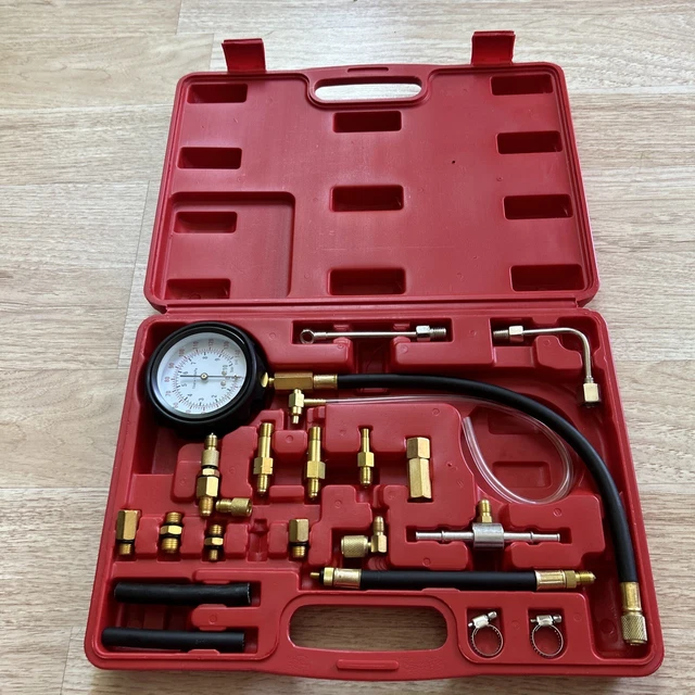 BETOOLL Pro Fuel Injection Pressure Tester Kit Gauge 0-140 PSI Lightly Used