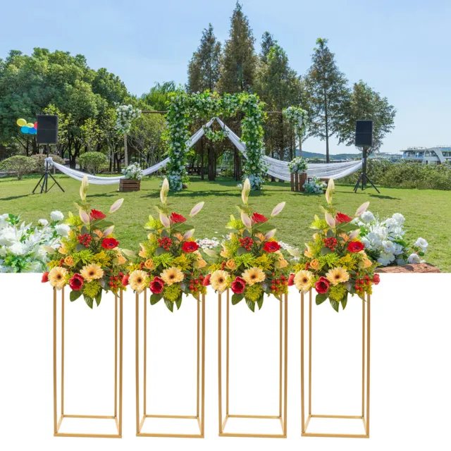 4*Columna de metal Flower Stand Centrepieces Flower Rack 60cm de alto para evento