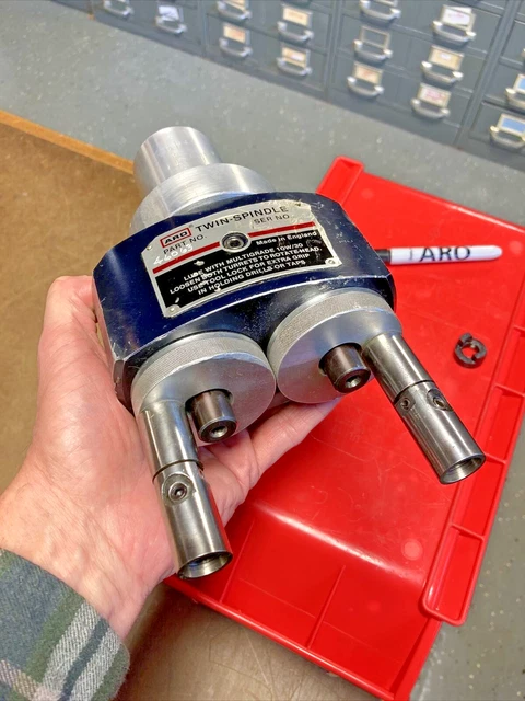 46063, 2-Spindle ARO Twin Head, Adj, for 8265 or 8268 Self Feed Air Drill, USED