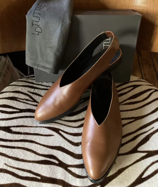NWB Creatures of Comfort/LD Tuttle Copper Brown Leather Sling back Flats 41/10 NWB Creatures of Comfort/LD Tuttle Copper Brown Leather Sling back Flats 41/10
