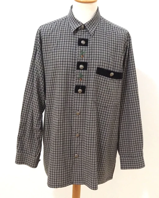 Camicia folcloristica larghezza colletto 43/44 stile country C577