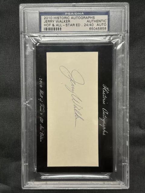 JERRY WALKER 2010 HISTORIC AUTOGRAPHS PSA DNA AUTOGRAPH HOF ALL STAR ED #d 24/40