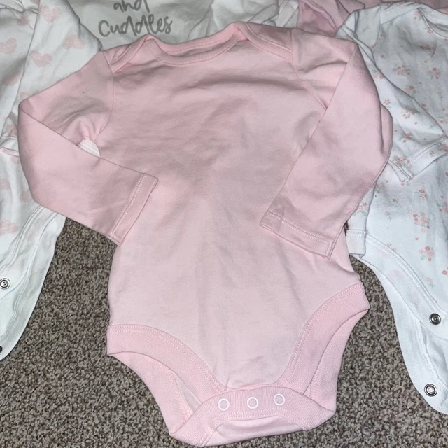bundle of 7 baby girls 6-9 months long sleeve bodysuits, 2