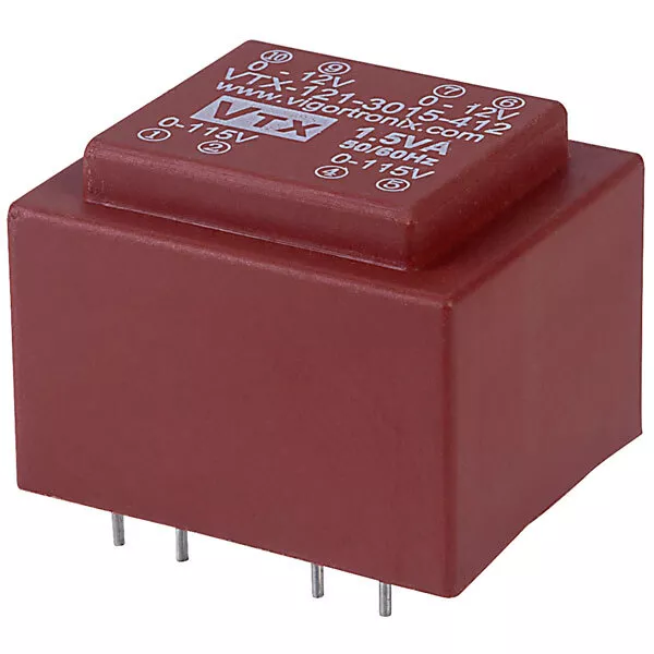 Vigortronix VTX-121-3015-412 Encapsulated PCB Transformer 115V+115V 1.5VA 0-12V