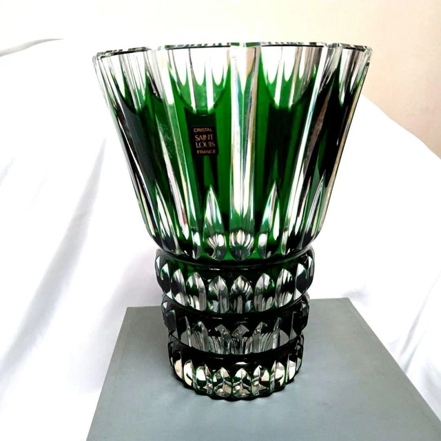 EAU DE SAINT LOUIS 置物 SAINT LOUIS Vic Water Wine Glasses 7 1/8in Crystal Carved