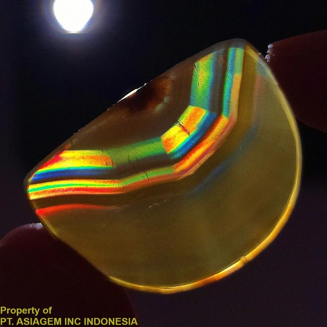 13ct 'A' Grade Rainbow IRIS AGATE ~Multi-Color Fire~ 1-of-a-kind ~100% Natural