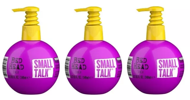 3 PEZZI TIGI BED HEAD SMALL TALK 240ml CREMA VOLUMIZZANTE THICKENING CREAM