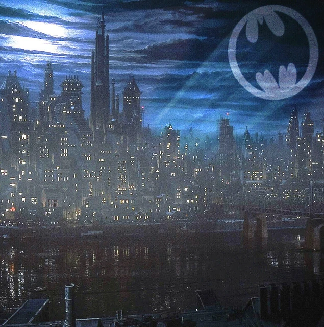 BATMAN 1989 GOTHAM City 15X15" DETOLF Diorama Backdrop for 1/6 Figures