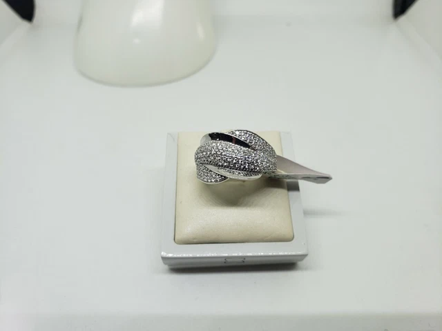 Bague Femme Or Blanc 18 Carats Avec Zircon - Taille 15 - 2,2 Grammes - Neuf Avec étiquettes