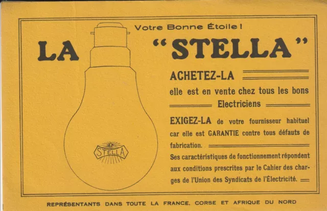 P53 BUVARD Ampoule Electrique LA STELLA votre bonne etoile