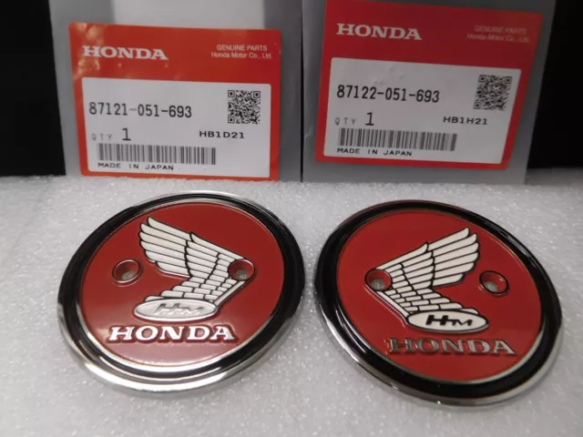 Honda SS50 Tankembleme links rechts Emblem Set fuel tank