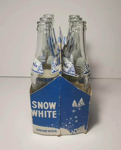 Snow White Cream Soda 6 Pack Bottles Plus Case 10 oz Vintage Canada 2