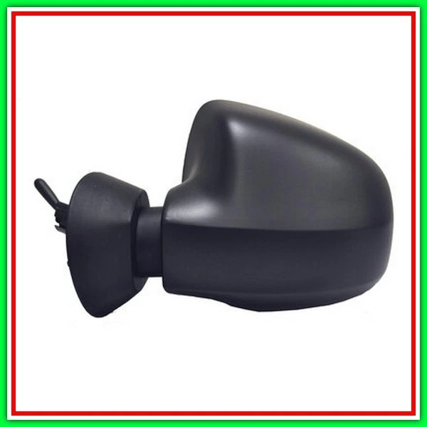 Retrovisore Sinistro Per Fiat Panda 2012+ - Specchietto Esterno Convesso Nero A Cavi