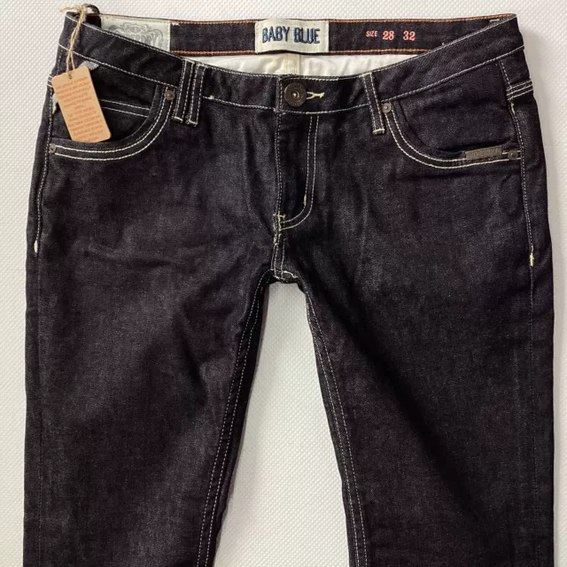 Bnwt Ladies Superdry Baby Blue Skinny Black Low Rise Jeans Size 10 W28 L32 (310D