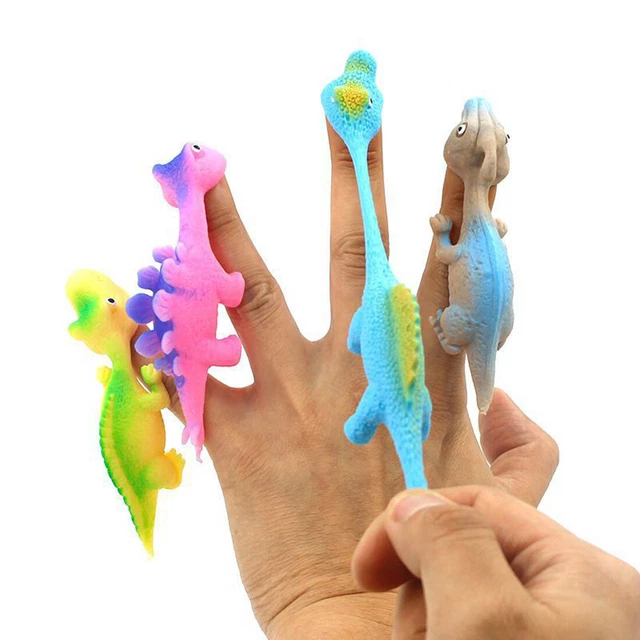 5/10/20PCS SLINGSHOT DINOSAUR Fingers Toys Flight Games Stress