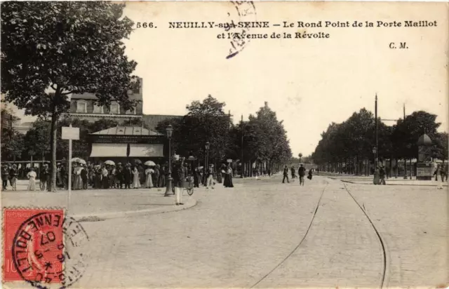 CPA AK PARIS 17e NEUILLY-sur-SEINE Le Rond Pont de la Porte Mailllot (673368)