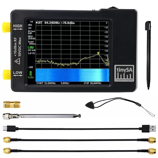 Upgraded  Spectrum Analyzer,MF/HF/VHF UHF Input for 0.1MHZ-350MHZ and2087