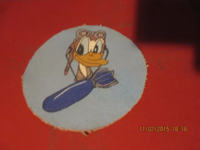 Wwii Usn Disney Donald Duck Naval Aux Air Filed 29 Palms Ca Flight Jacket  Patch