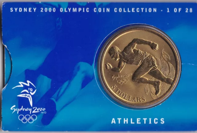 2000 Sydney Olympics 5 Dollar Athletics Coin 1 of 28