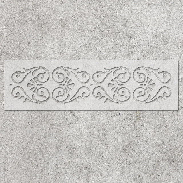 Plantillas de pared Patrón de plantilla de borde reutilizable para...