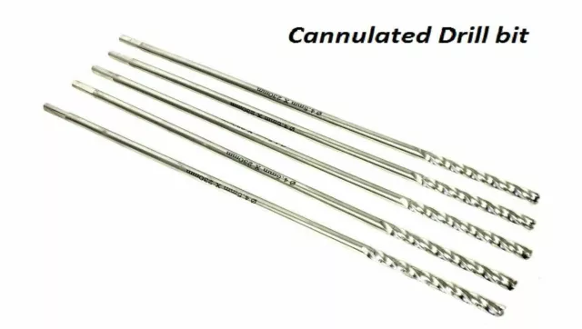 Orthopedic cannulated drill bit stainless steel lot of 5 pcs surgical instrument
