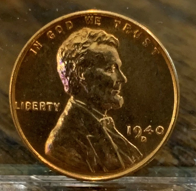 (BU Red Gem)  1940 D  Lincoln Wheat Penny Cent Ch Superb Looking Coin