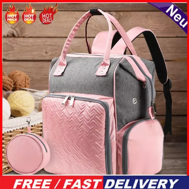 Portable Storage Backpack Lightweight Sewing Storage Knapsack Sewing (Pink)