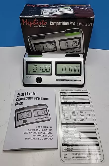 Reloj de juego profesional Mephisto From Saitek - temporizador de ajedrez