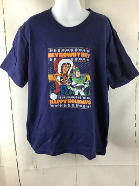 Disney Pixar Unisex Kids Toy Story“Hey Howdy Hey Happy Holidays”T-Shirt S(7/8) Disney Pixar Unisex Kids Toy Story“Hey Howdy Hey Happy Holidays”T-Shirt S(7/8)
