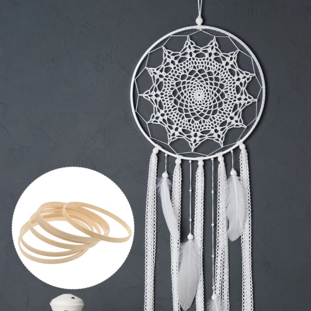 12 piezas de madera soporte de fondo circular corona de boda decoración