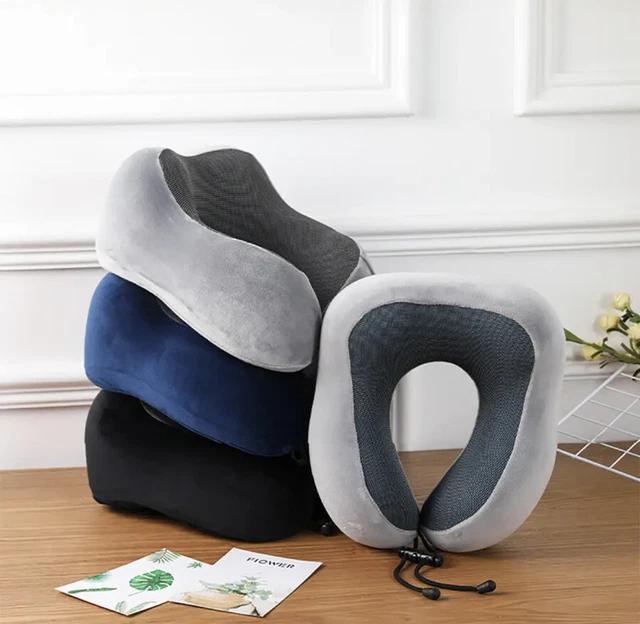 Memory Foam U-Shaped Travel Pillow Neck Support Head Rest Car Plane Soft Cushion