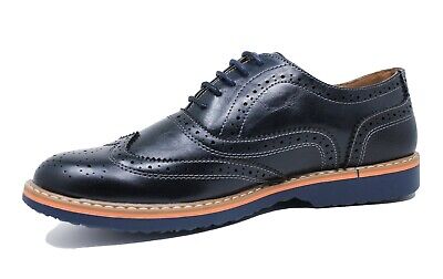 scarpe uomo J BREITLIN 44 EU classiche blu pelle lucida AD16-G 