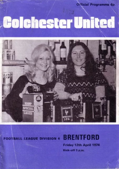 COLCHESTER v BRENTFORD 1973/74 DIVISION 4