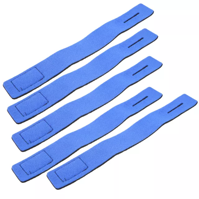 (Blue)Fishing Pole Straps Foldable Flexible Fishing Rods Belt For Fixing