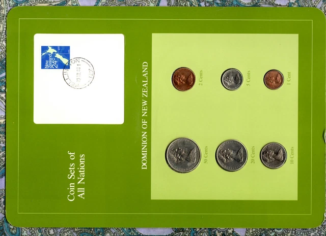 Coin Sets of All Nations New Zealand UNC All 1982 1 cent 1980