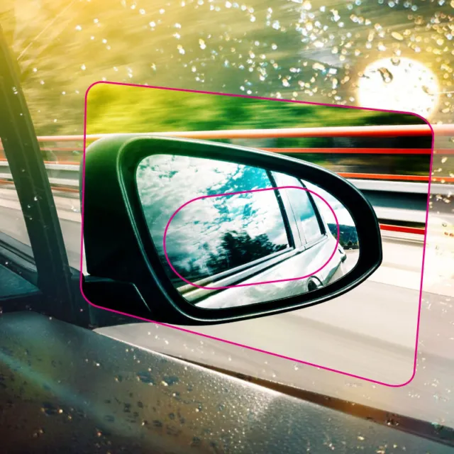 Car Clear Rearview Mirror Protective Film Anti Fog Window Foils Rainproof 4x zy