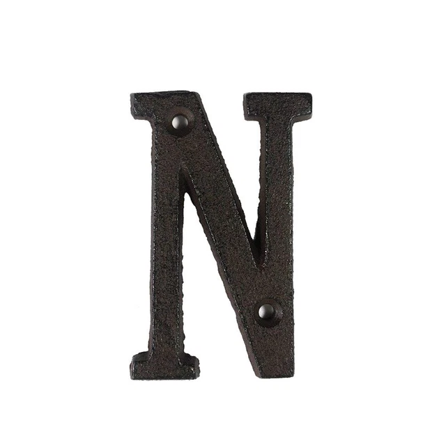 Metal Alphabet Iron Cast Numbers House Address Sign Retro Metal Letters