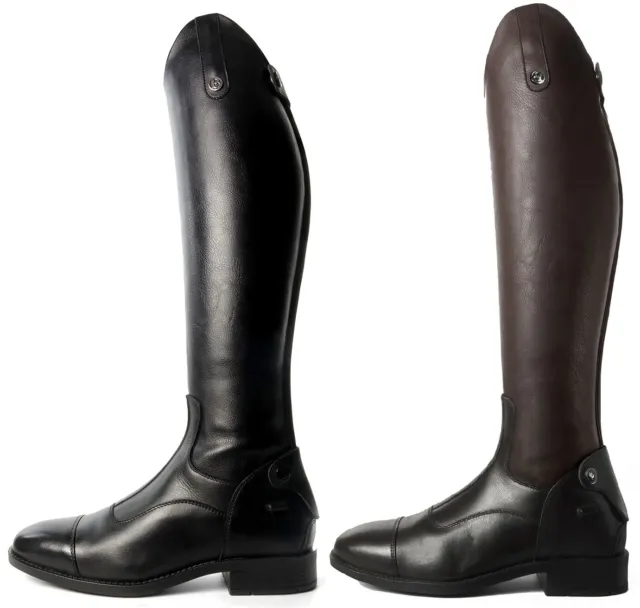 Brogini Casperia V2 3D Stretch Long Tall Leather Riding Boots Black/Brown UK3-11