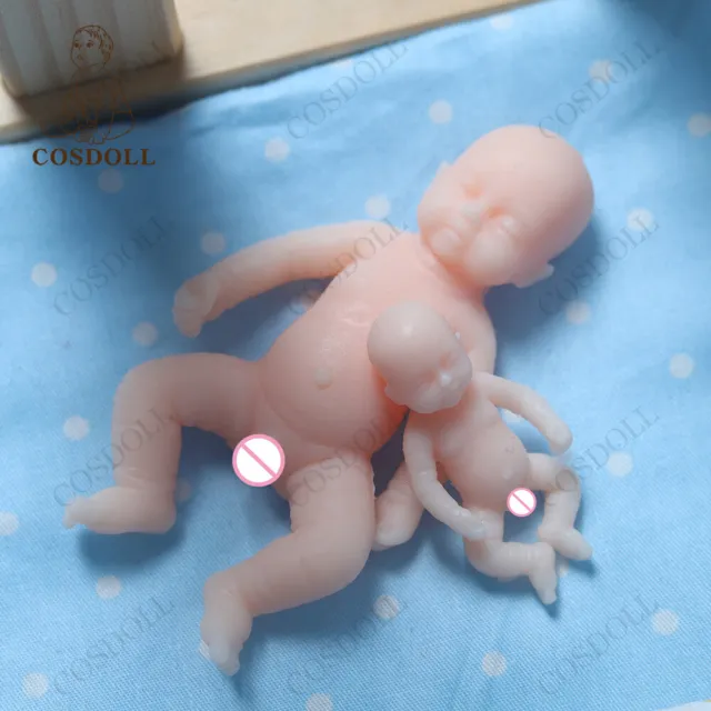 2PCS/SET Mini Silicone Reborn Baby Doll Life Like Soft Baby Doll Baby Toy Gift