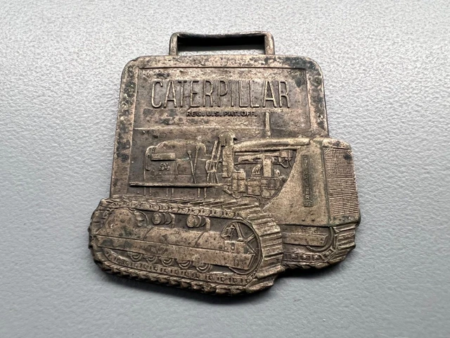 Vintage Antique CAT Caterpillar Tractor Philadelphia Watch Fob Key Chain
