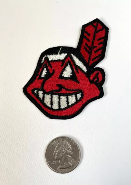 ⚾️CLEVELAND INDIANS NOS Embroidered PATCH 3” Iron-on/Sew-on CHIEF WAHOO. Vintage