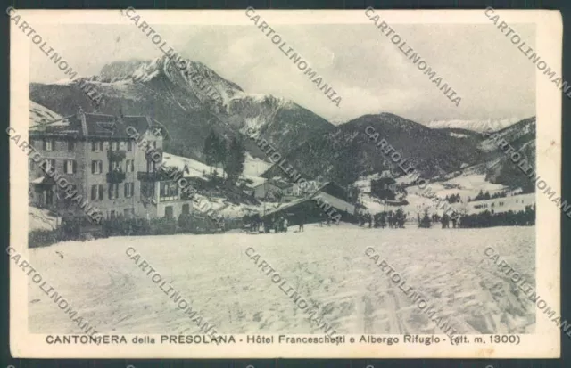 Bergamo Colere Cantoniera Della Presolana Nevicata cartolina LQ4128