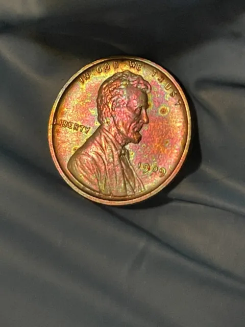 1909 VDB Lincoln Cent Wheat Penny, Gem BU ** Toned +